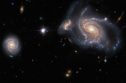 Hubble captures a busy body of overlapping spiral galaxies | Digital Developments